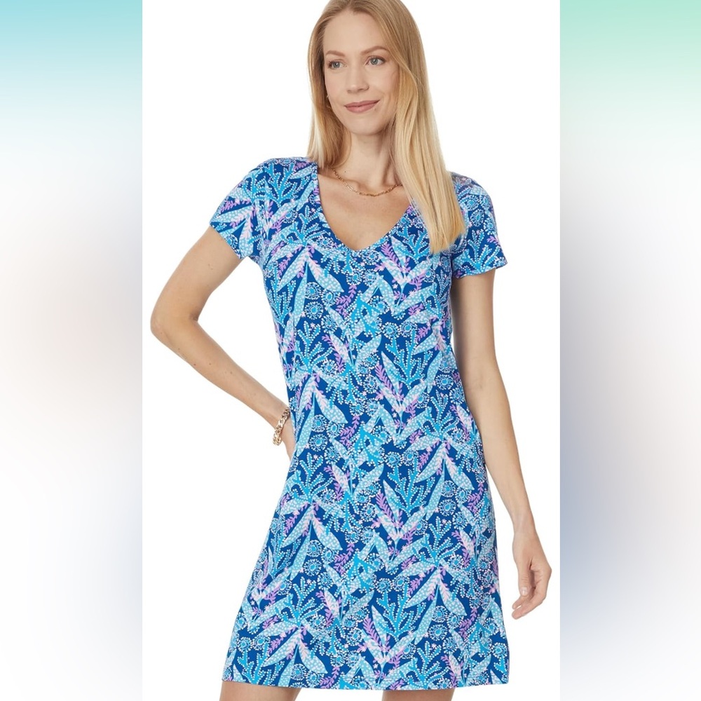 NWOT- Lilly Pulitzer Etta Dress- Large- Barton Blue Star Gazing